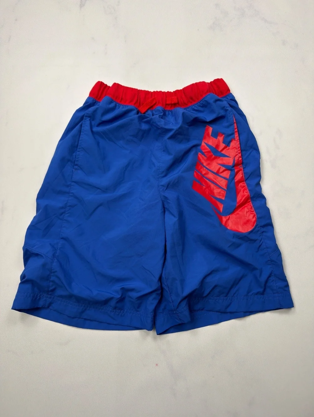 Nike Athletic Shorts Blue Red Colorblock - Boys XL
